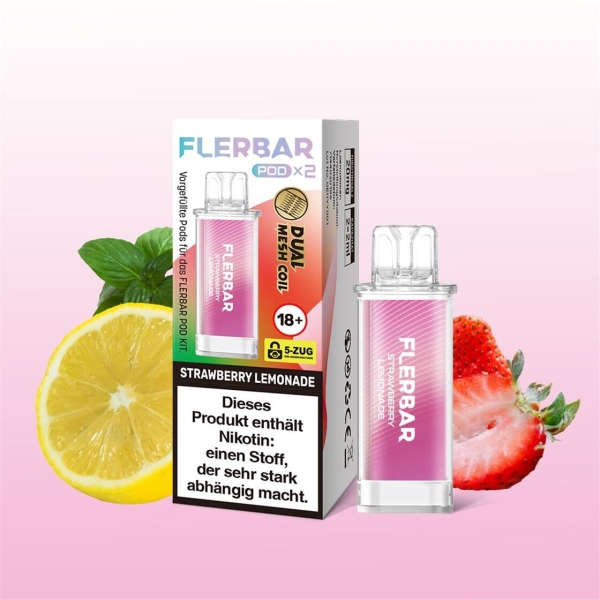 Flerbar Liquid Pod 2er Pack - Strawberry Lemonade