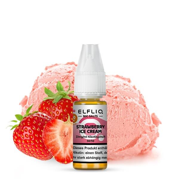 Elfliq 10mg/ml Nikotin | 10ml - Strawberry Ice Cream