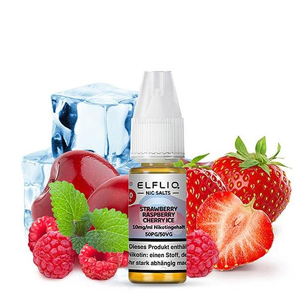 Elfliq 10mg/ml Nikotin | 10ml - Strawberry Raspberry Cherry Ice