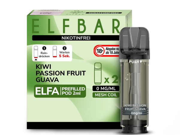 ELFA Liquid Pod 2er Pack Nikotinfrei - Kiwi Passion Fruit Guava