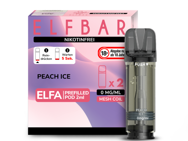 ELFA Liquid Pod 2er Pack Nikotinfrei - Peach Ice