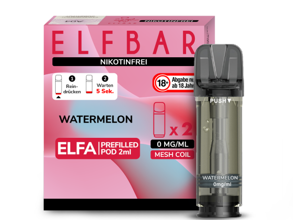 ELFA Liquid Pod 2er Pack Nikotinfrei - Watermelon