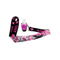 Aino Hygienemundstück mit Lanyard - Pink/White